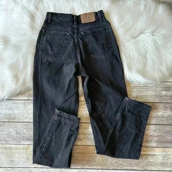 Vintage Anne Klein High Waisted Mom Jeans Black Sz 25 - Picture 6 of 10